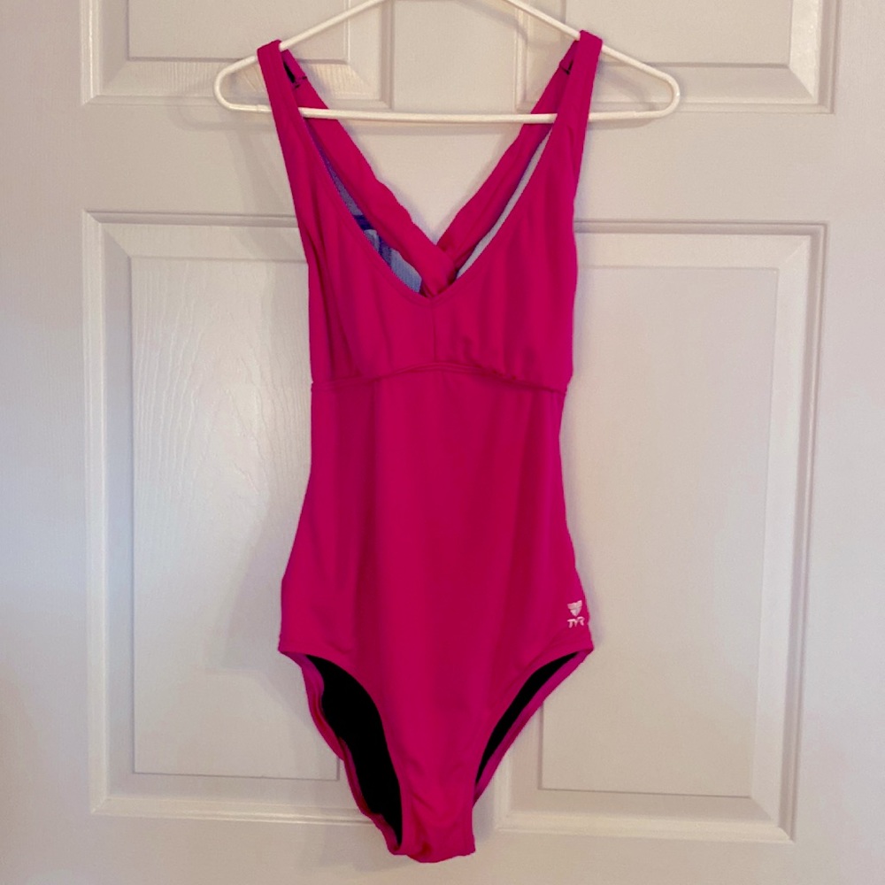 Great TYR Hot Pink One Piece Swimsuit. Size 10. Gently Loved.